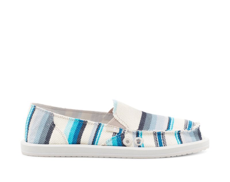 Sanuk Donna Blanket Slip On Women\'s Shoes Blue | Canada 155FDN